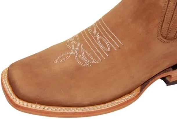 

Мужские короткие ковбойские сапоги Western Shops с квадратным носком из натуральной кожи The Western Shops, коричневый