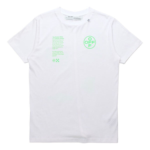

Футболка fluorescence alphabet printing short sleeve white Off-White, белый