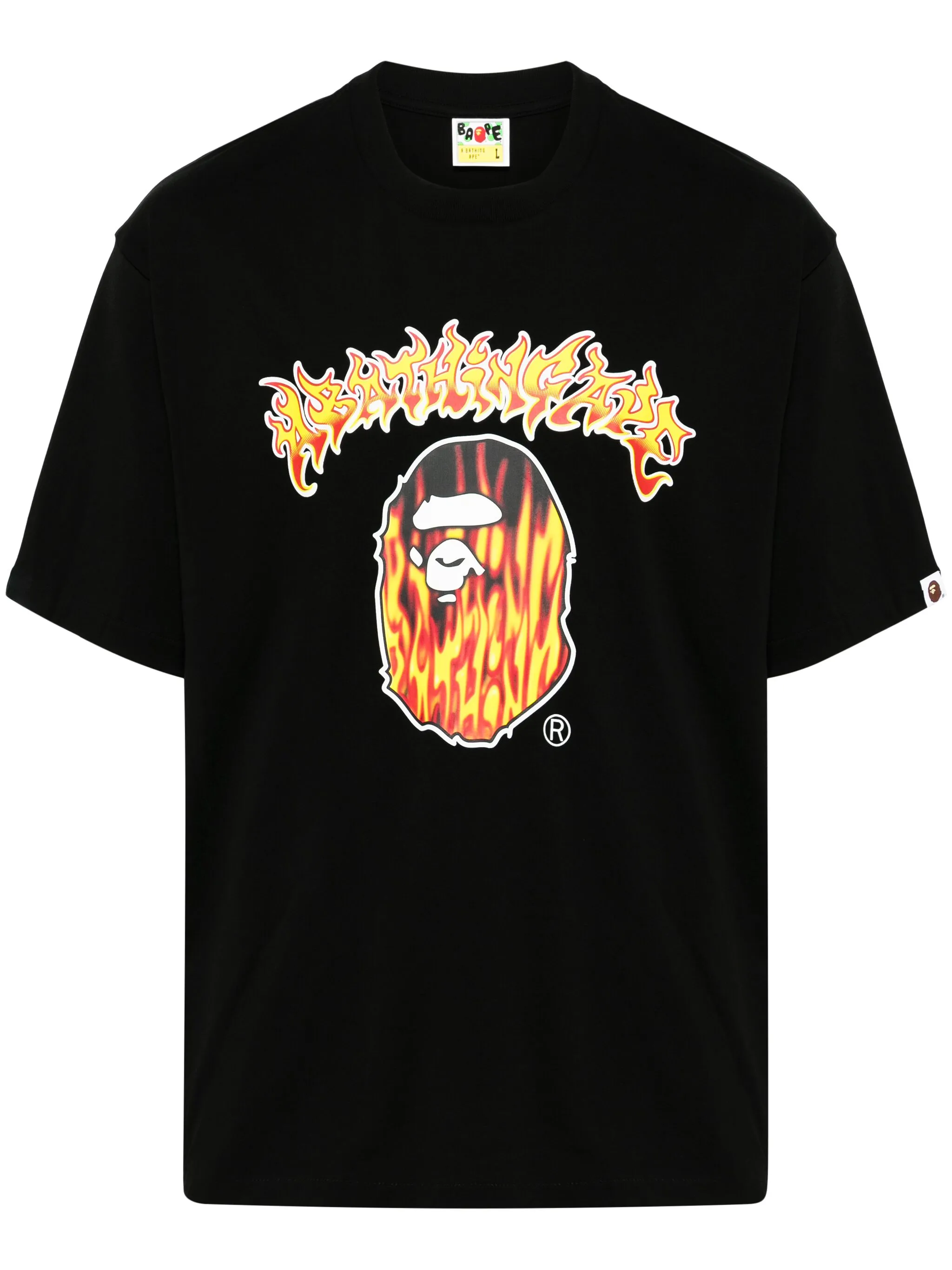 

Футболка с принтом Mad Flame Ape Head A Bathing Ape, черный