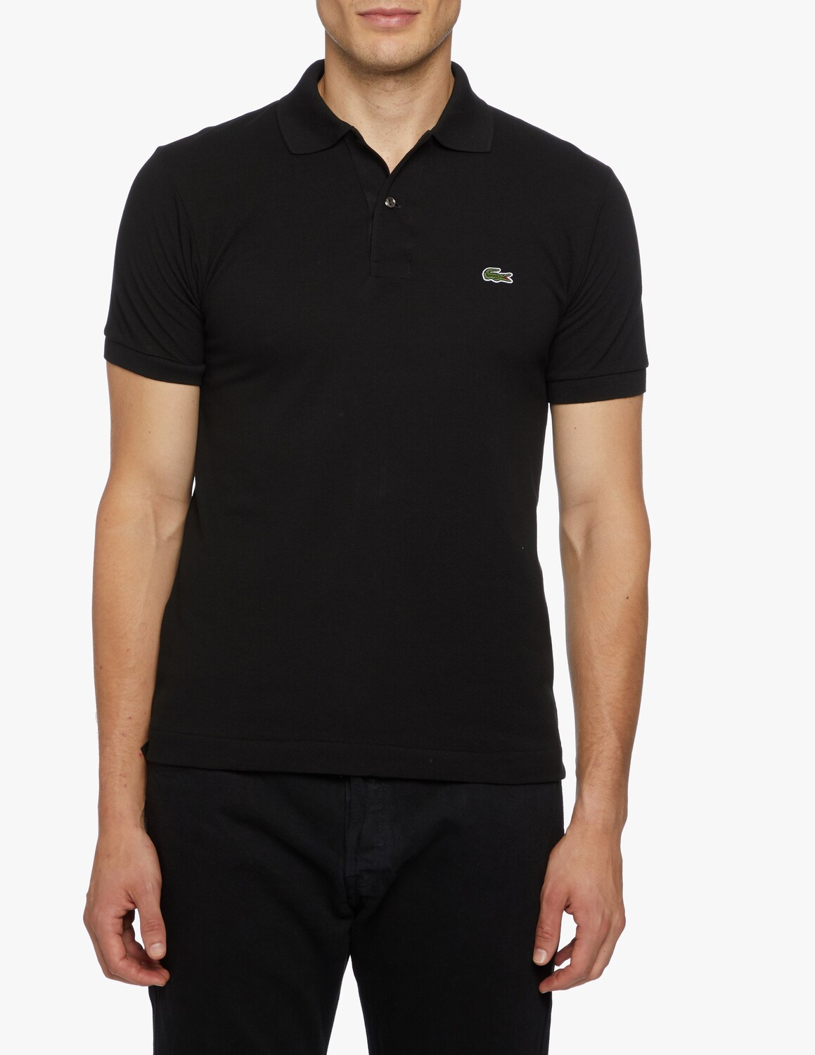 

Поло с короткими рукавами классического кроя Lacoste, цвет Nero