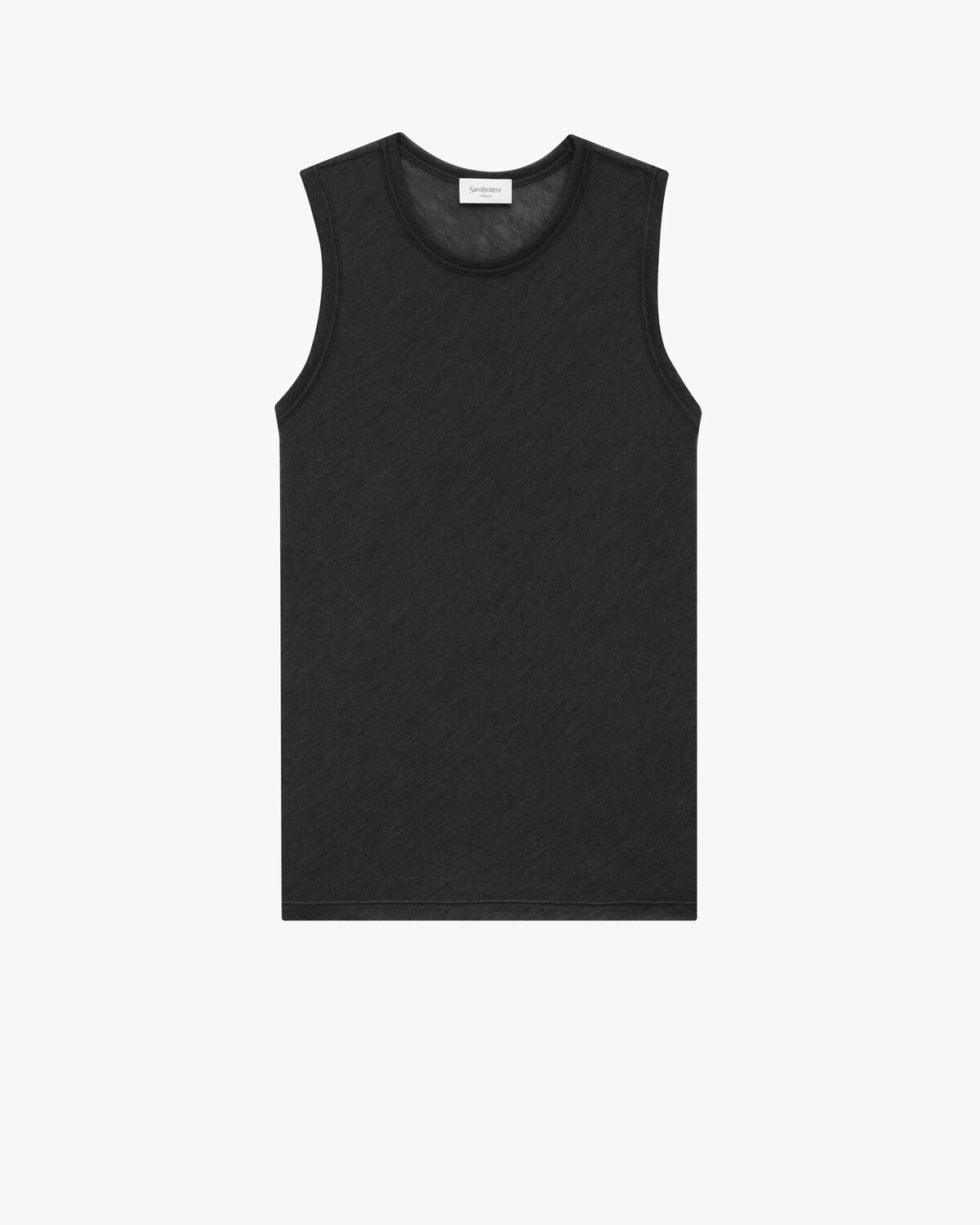 

Майка из кашемира и шелкового джерси Saint Laurent, черный