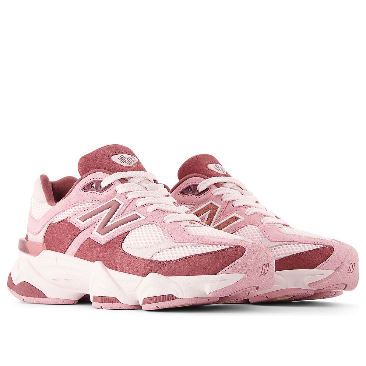(GS) New Balance 9060 'Pink Granite Washed Burgundy' — фото 4