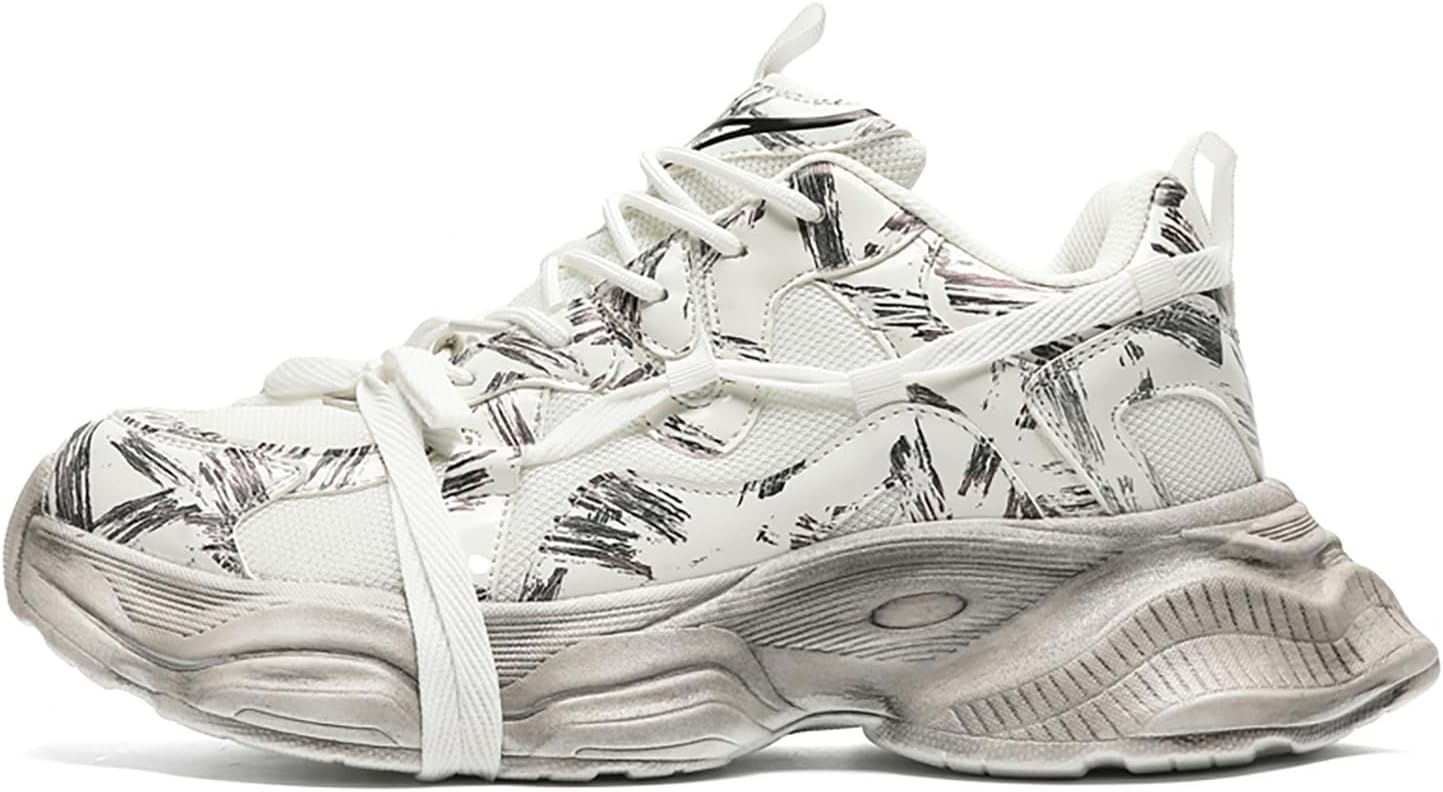 

Модные платформенные кроссовки для женщин, комфортная спортивная обувь для бега и тренажерного зала, дышащие мужские спортивные туфли, унисекс для ходьбы, тенниса и бега по дороге New Shita, белый