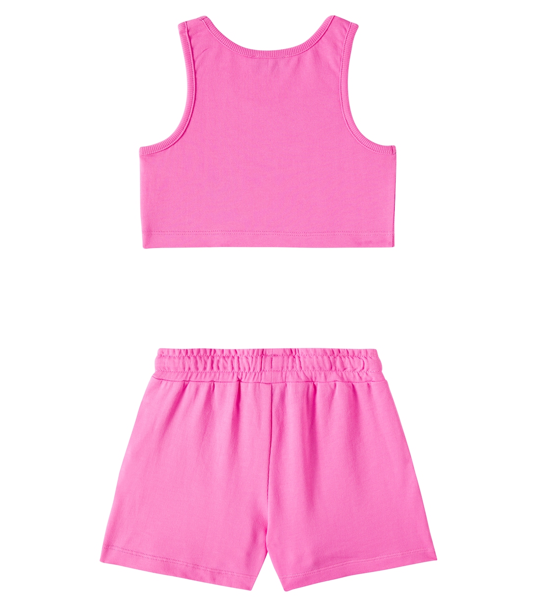 Комплект из хлопкового джерси Teddy Bear: рубашка и шорты Moschino Kids, Azalea Pink — фото 4