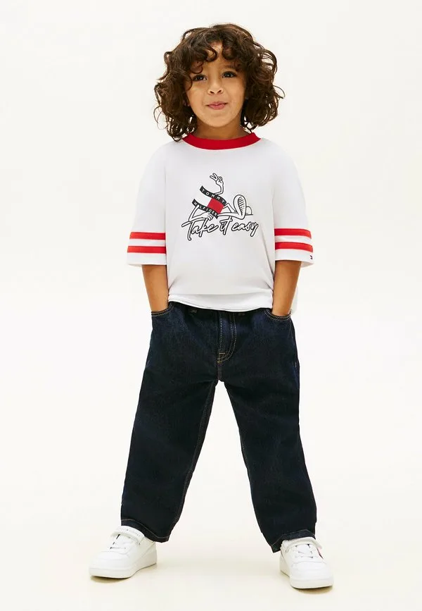 Джинсы прямого кроя с эластичным поясом Tommy Hilfiger, Darkused