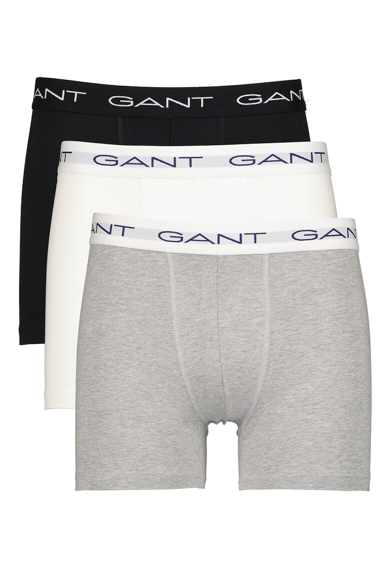 

Боксеры с логотипом - 3 пары Gant, черный