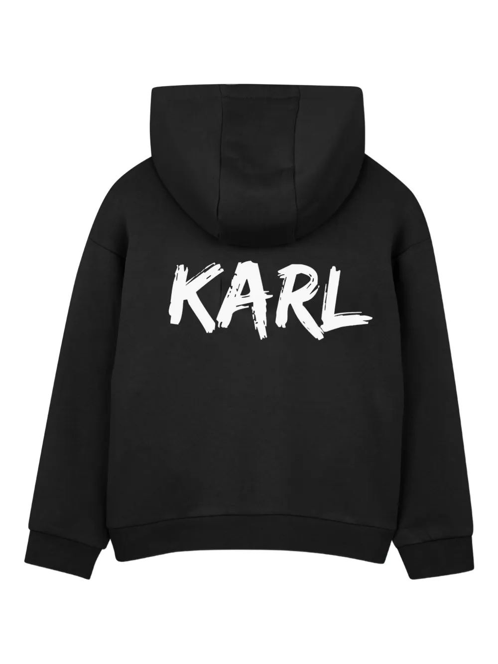 Худи с принтом Karl Lagerfeld Kids, черный — фото 2