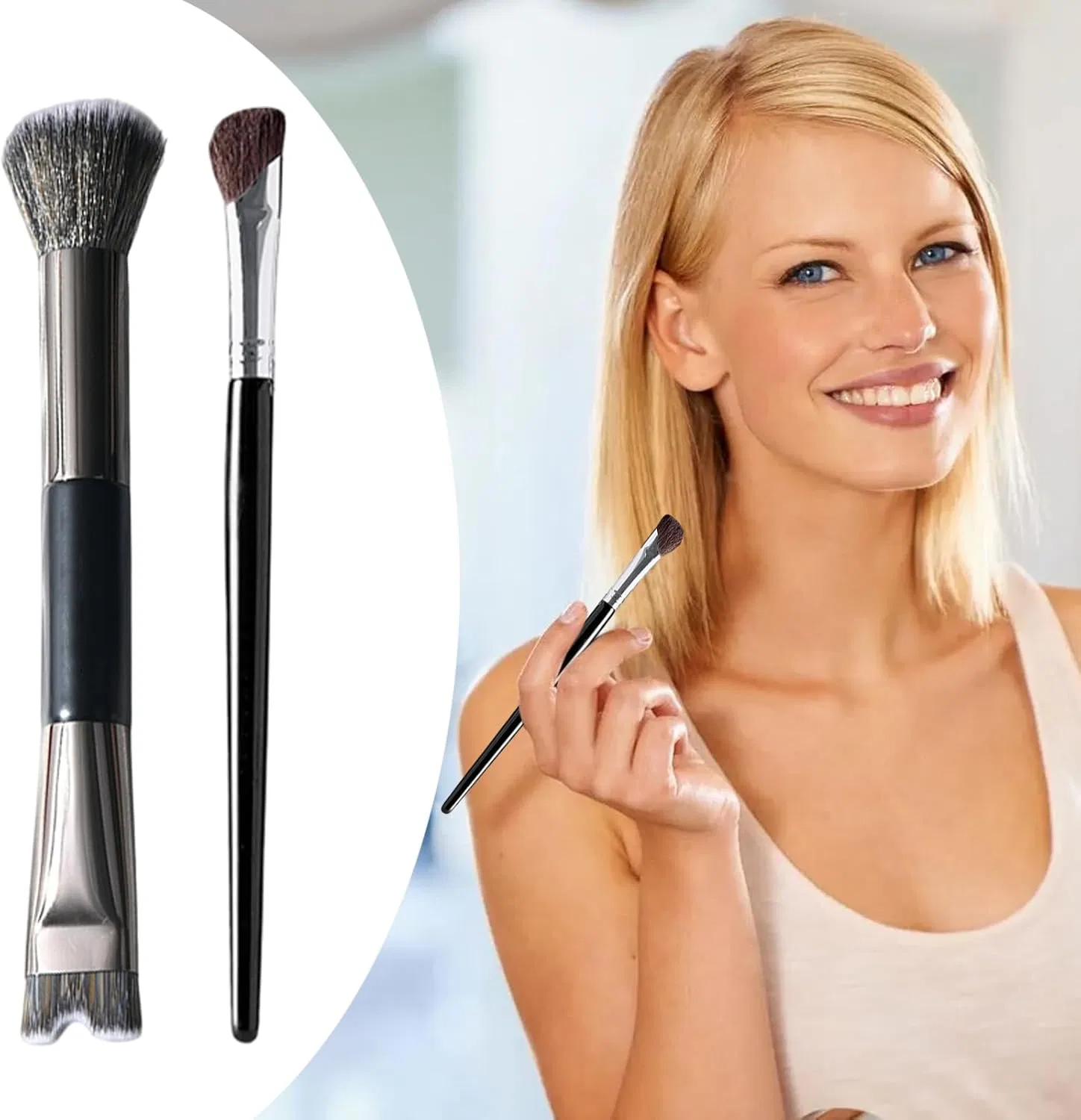 Контурная кисть для носа угловая набор 2 шт Gitekain синтетическая — фото 3