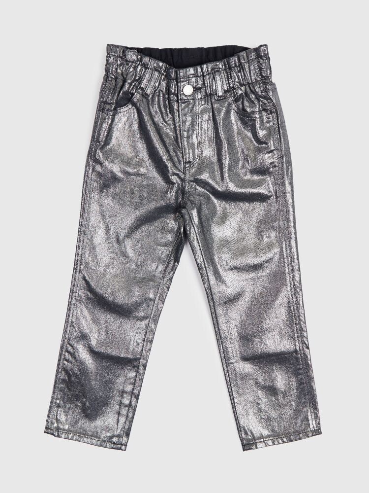 

Джинсы mom с эффектом металлик Gap, серый