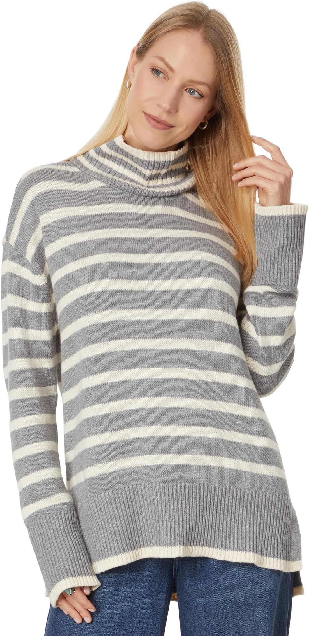 

Свитер Lucky Brand Mock Neck Tunic, цвет Mhg Stripe