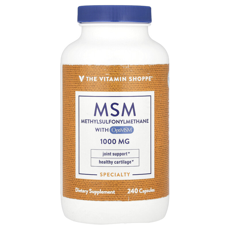 

The Vitamin Shoppe, МСМ с OptiMSM, 1000 мг, 240 капсул