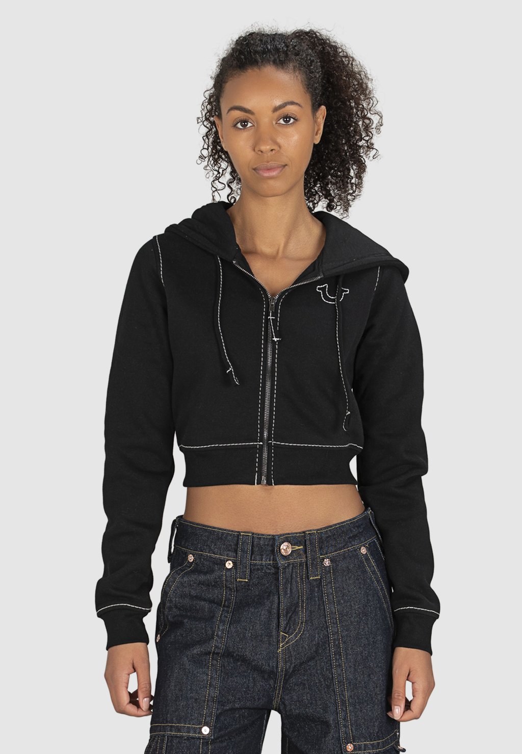 

Толстовка на молнии True Religion, черный