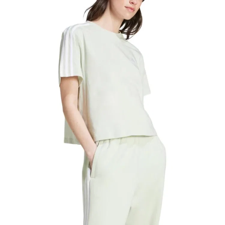 Футболка женская из льна Green Adidas, Linen Green — фото 4