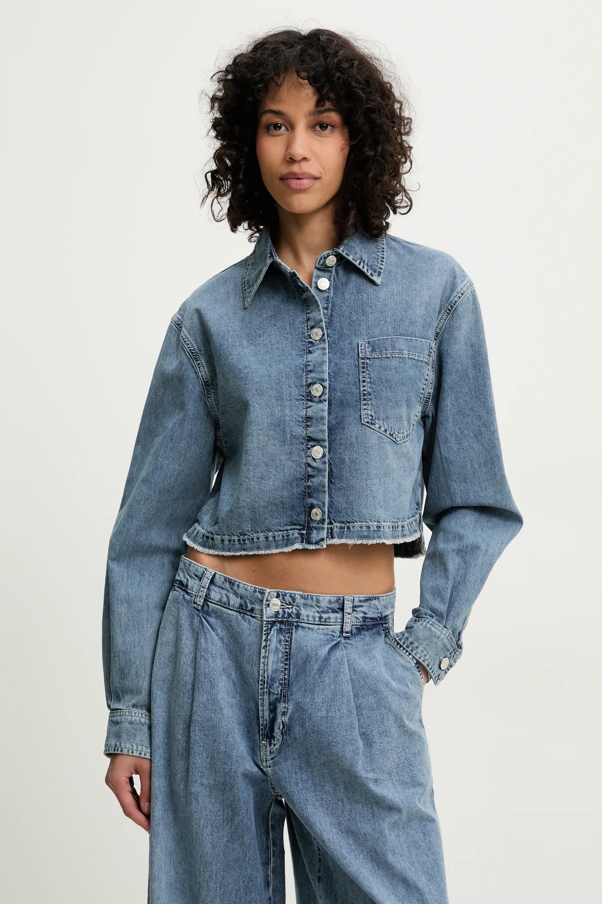 

Рубашка из хлопка Moschino Jeans, синий
