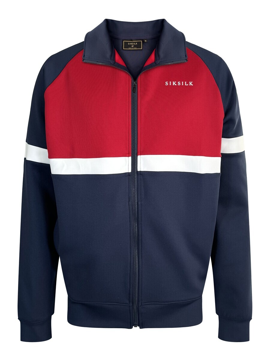 

Худи SikSilk Zip-Up Hoodie, цвет Navy/Blood red