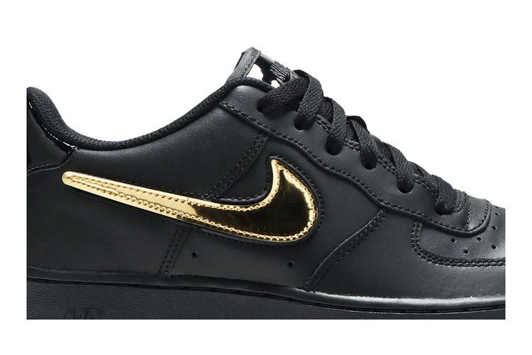 Кроссовки Nike Air Force 1 LV8 3 GS 'Removable Swoosh - Black', черный — фото 3