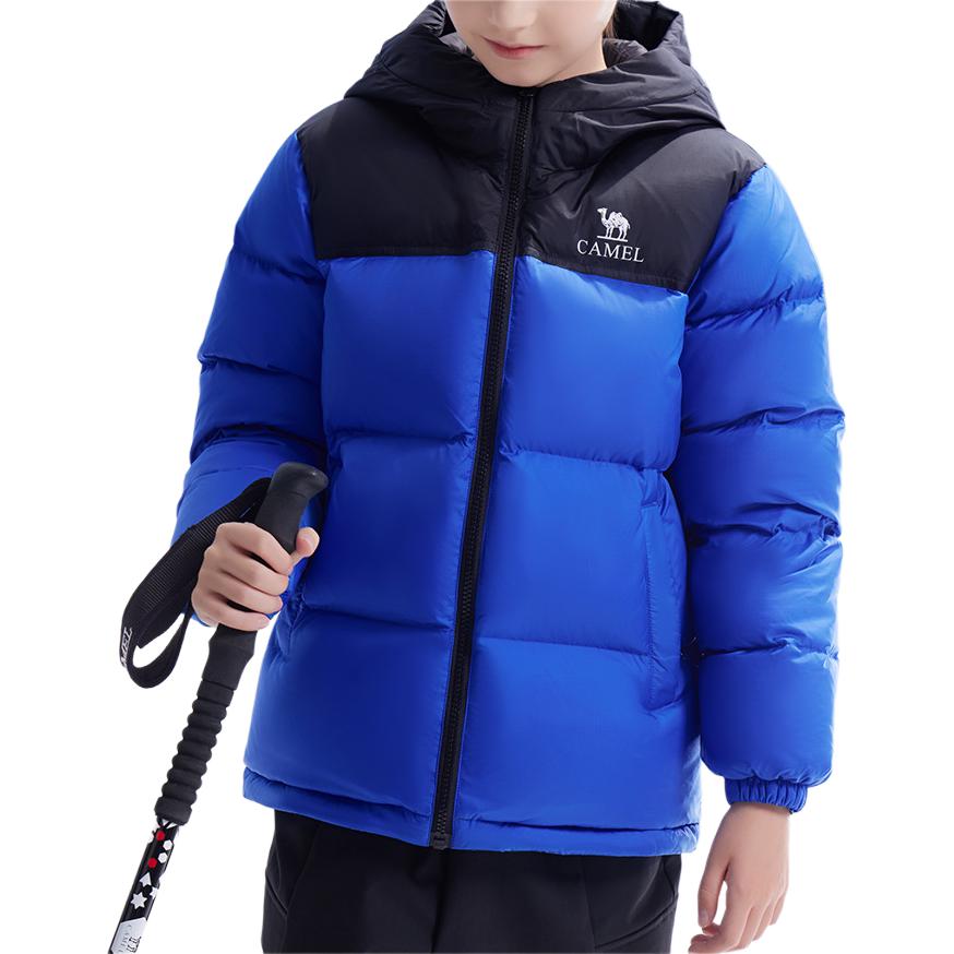 

Детская пуховая куртка с капюшоном утепленная CAMEL, phantom черный/extreme shadow синий