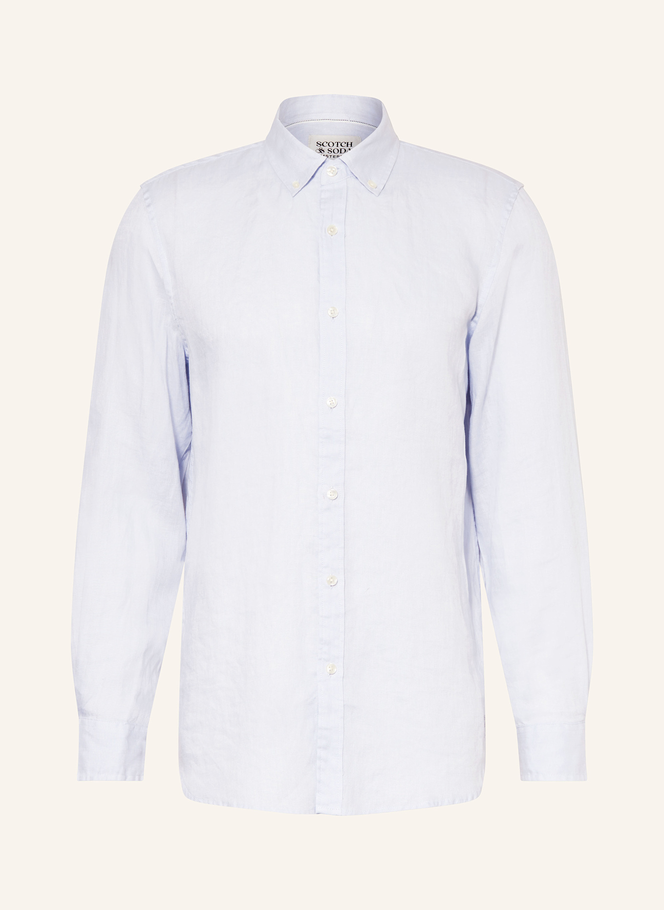 

Льняная рубашка, стандартный крой Scotch & Soda, голубой