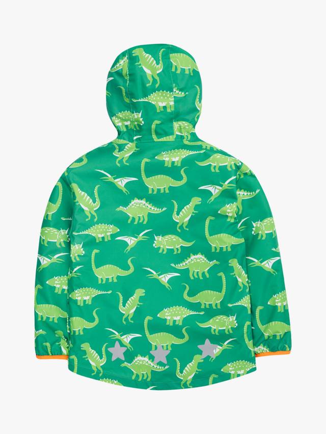 Детский динозавр водонепроницаемая куртка для любой погоды Frugi, Green — фото 3