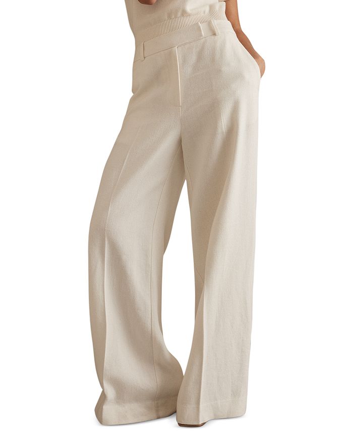 

Широкие брюки REISS, белый