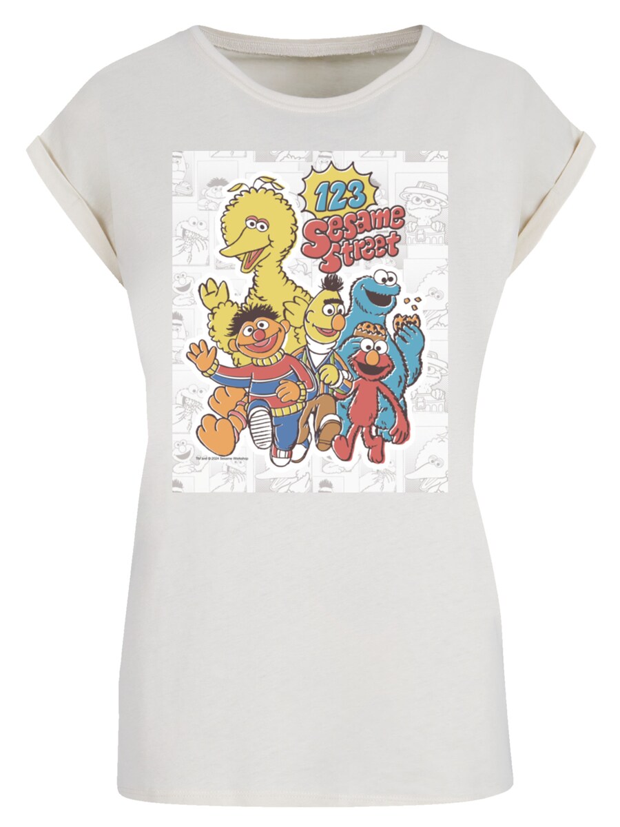 

Рубашка F4NT4STIC Sesame Street 123, песочный