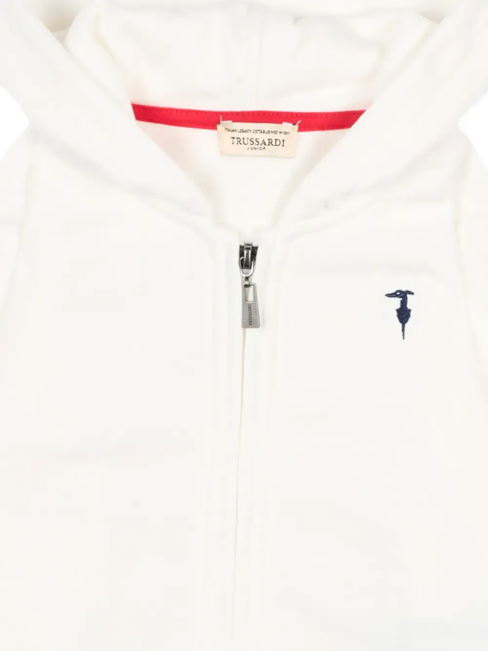 Толстовка с капюшоном на молнии Trussardi Junior, белый — фото 3