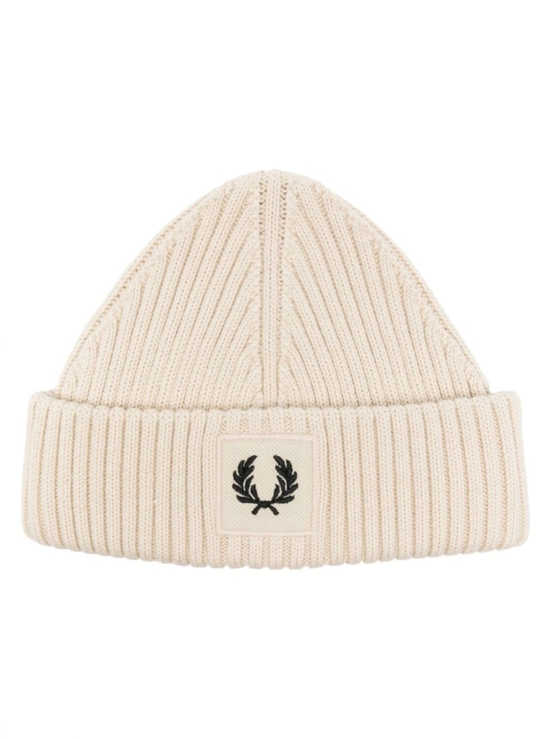 

Fred Perry шапка бини в рубчик с логотипом, нейтральный цвет
