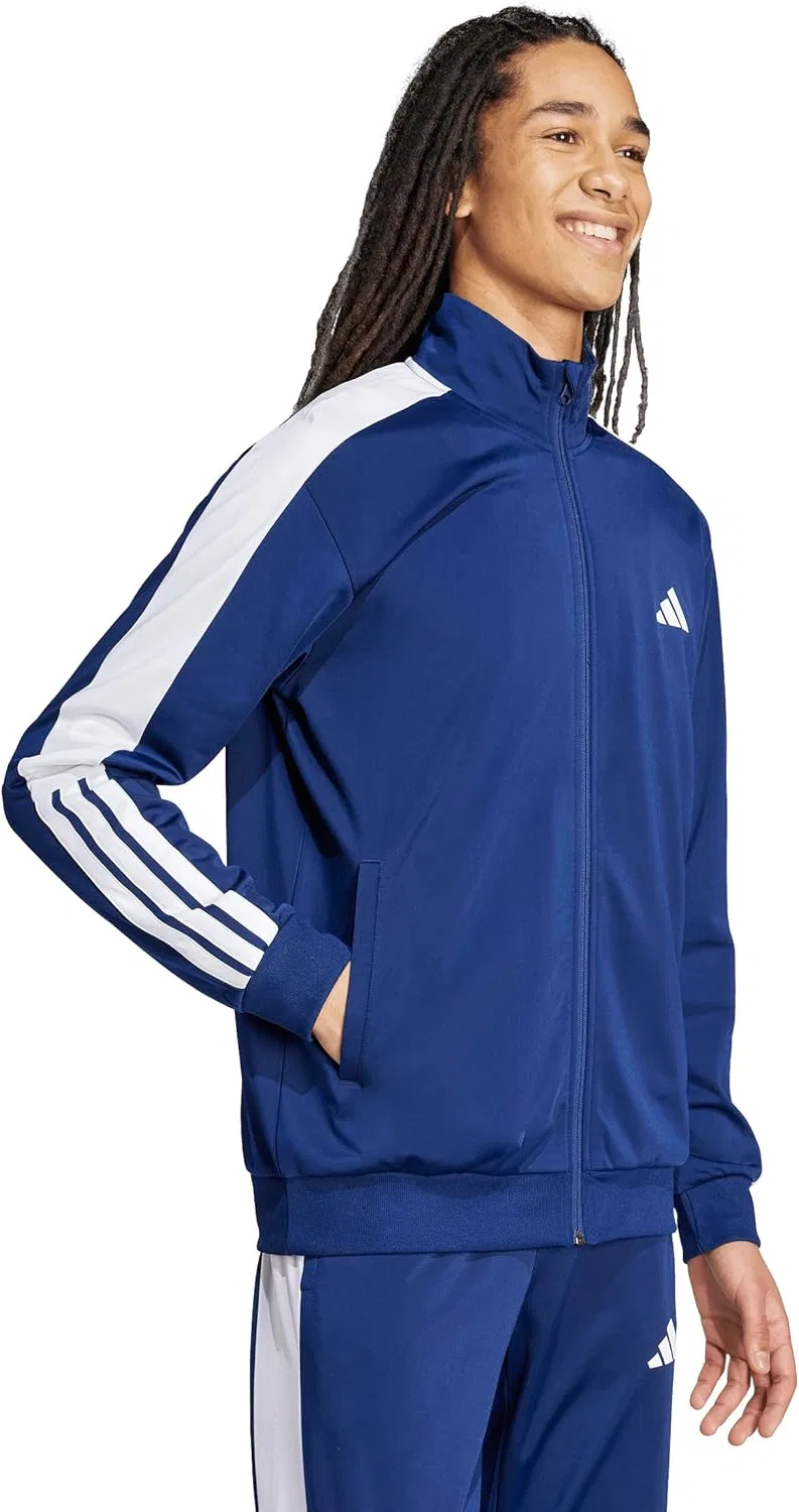 Куртка спортивная Colorblock, adidas, темно-синий/белый — фото 2