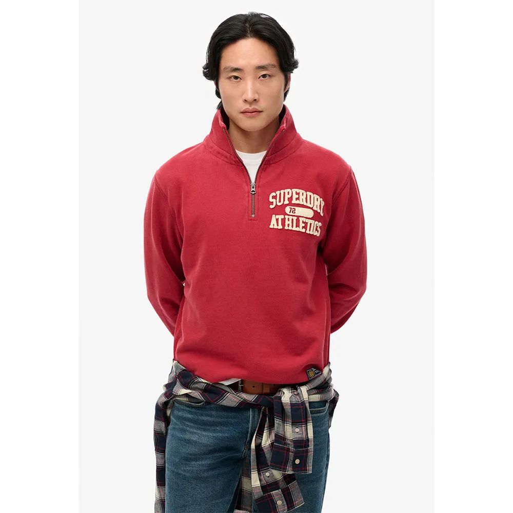 

Толстовка Superdry Vintage Athletic half zip, красный