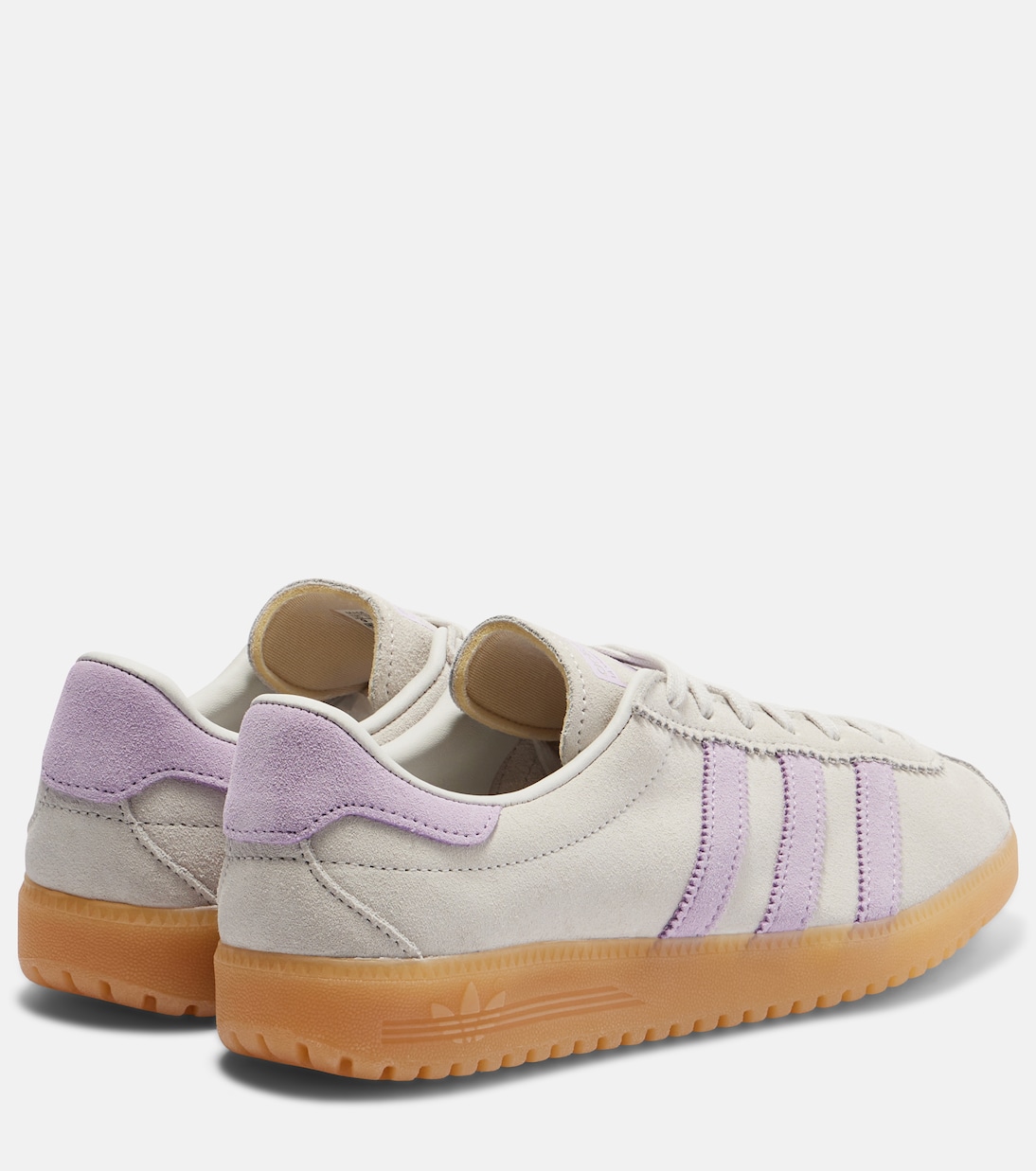 Бермуды из замши сникерсы Adidas, Grey One/Powder Plum/Gum 3 — фото 2