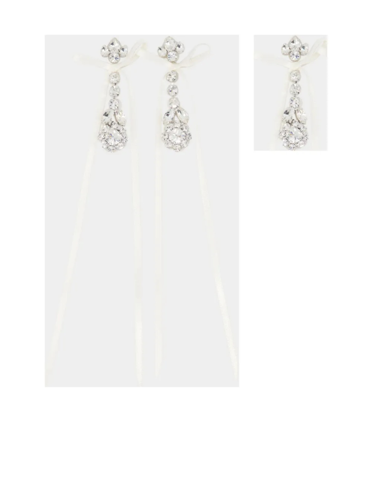 

Серьги Simone Rocha Victorian Bow, белый