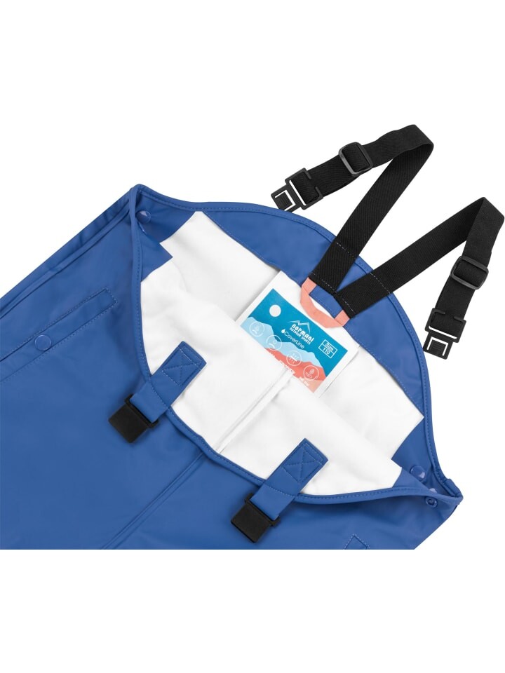 Дождевые брюки Normani Outdoor Sports Kinder Regenhose mit Hosenträgern „Skjolden“, синий — фото 4