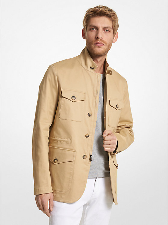 

Полевая куртка из эластичного хлопка Michael Kors, хаки