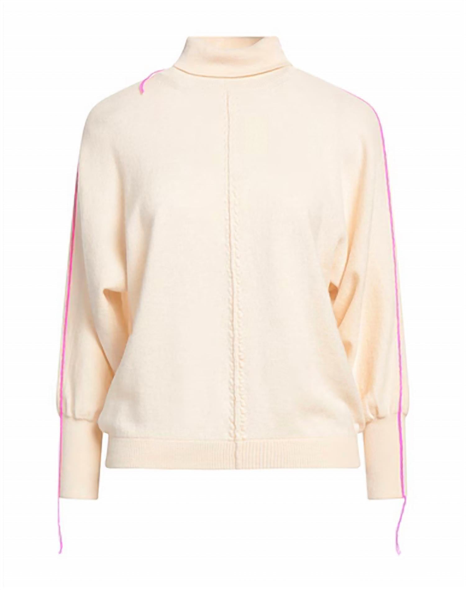 

Водолазка с отделкой кантом в цвете Off White nude