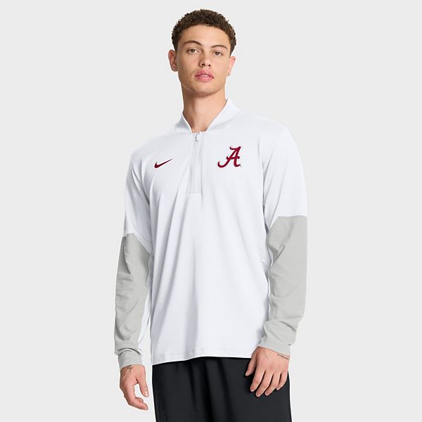 Мужская белая толстовка Alabama Crimson Tide One Goal с полумолнией Nike — фото 2