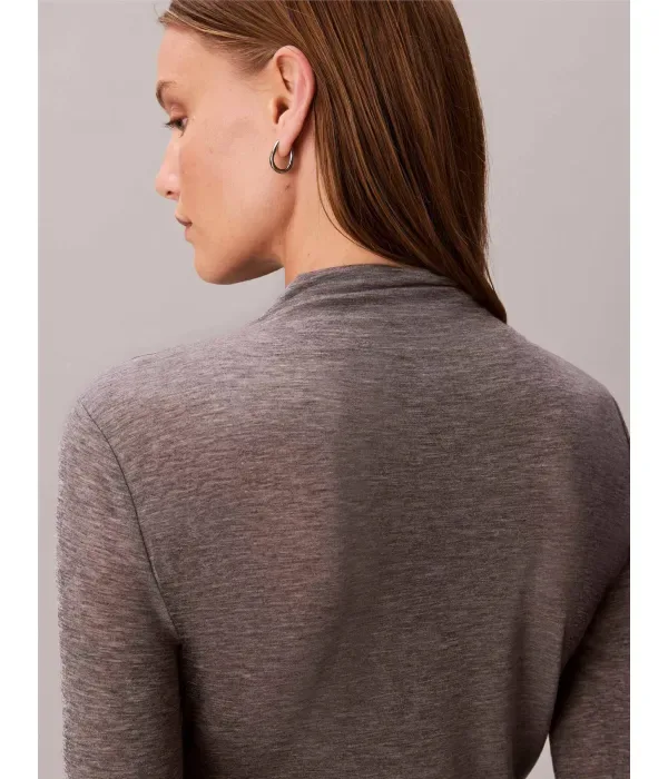 Полуводолазка slim fit Calvin Klein, серый — фото 4