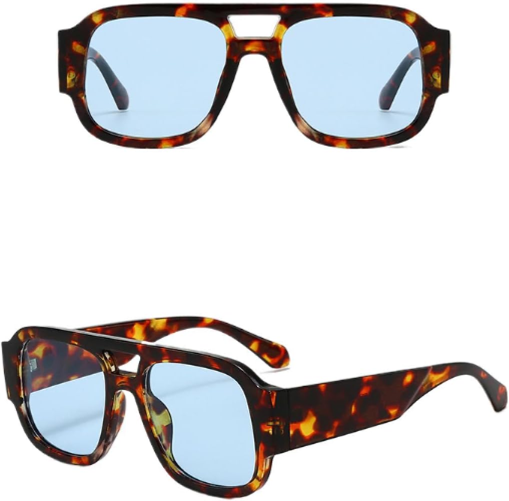 

Солнцезащитные очки с защитой от УФ-излучения UV400 | Большая оправа, двойные перемычки, широкие дужки | Для женщин и мужчин, для занятий спортом на открытом воздухе и вождения DSVIGF, 09