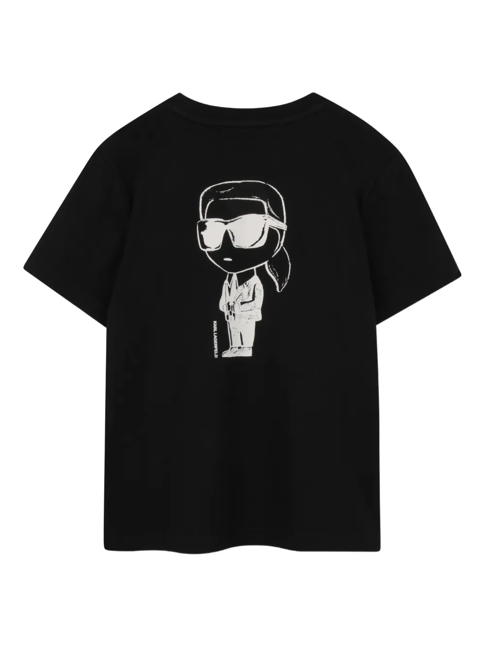 Футболка с графичным принтом KARL LAGERFELD KIDS, черный — фото 2