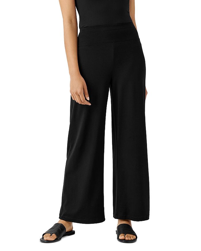 

Широкие брюки с высокой талией Eileen Fisher, черный