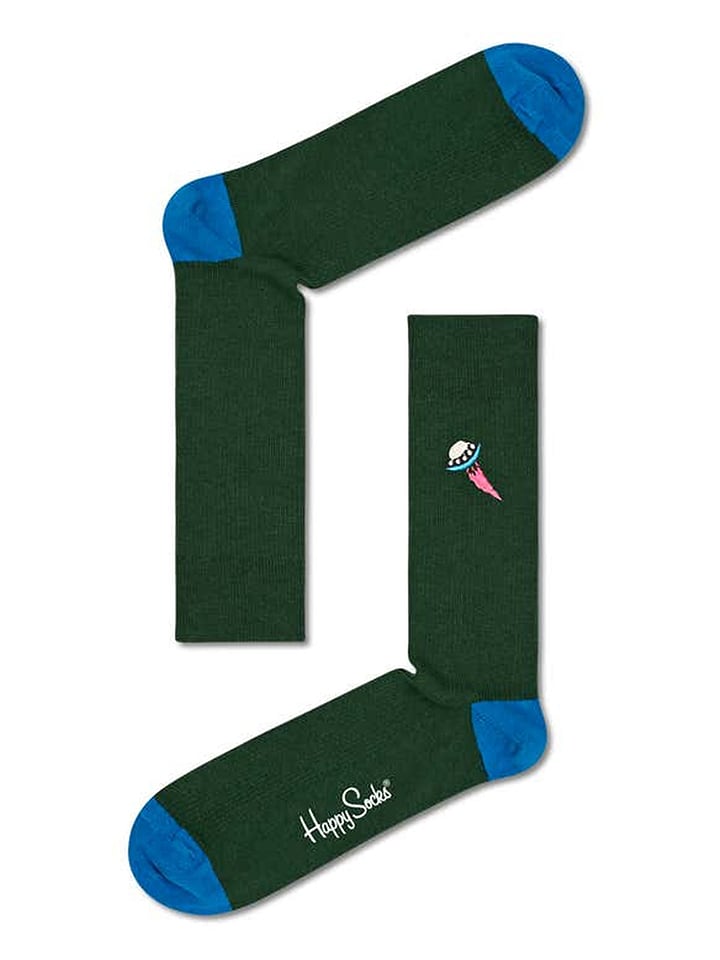 

Носки Happy Socks, темно-зеленый