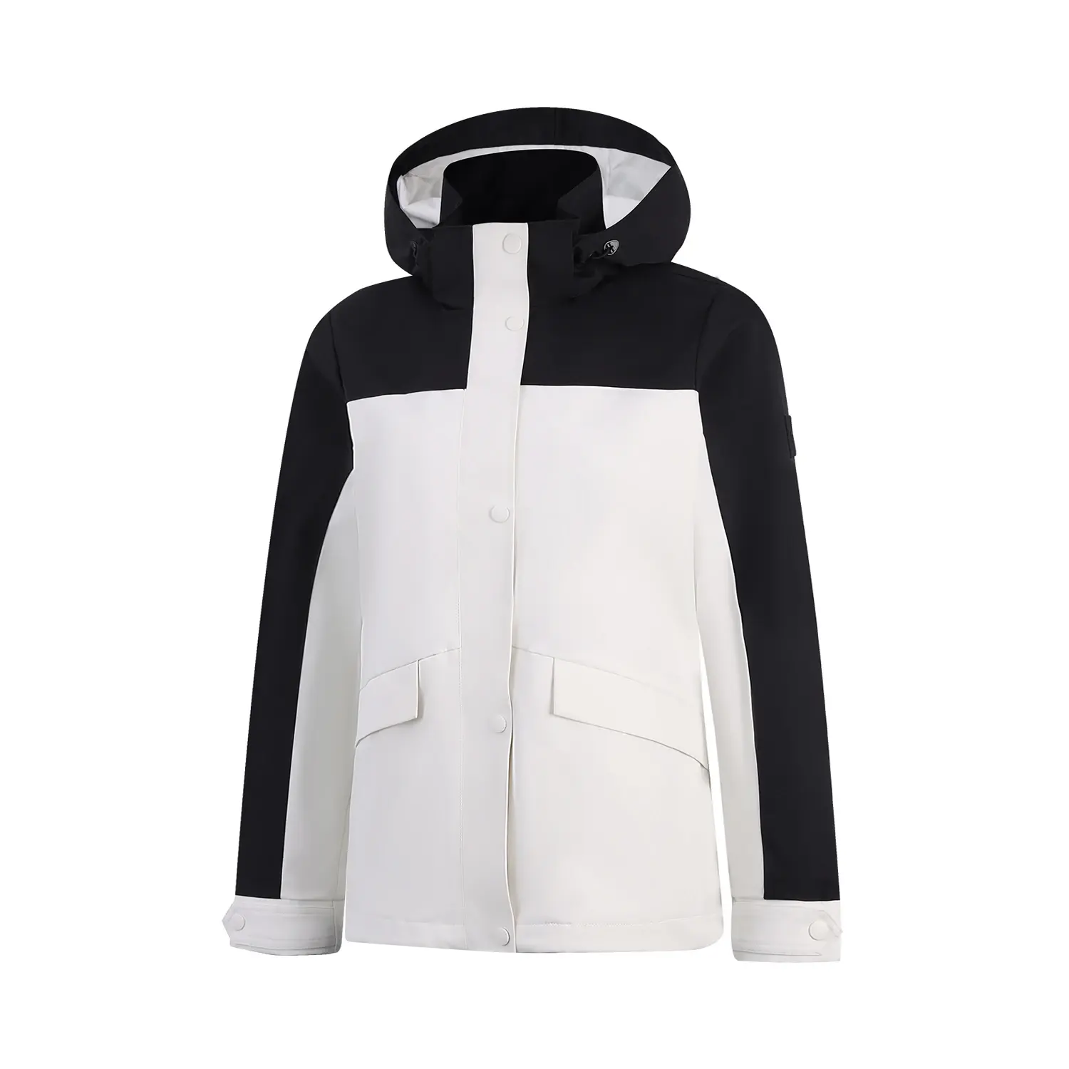 

LINING Женское пальто цвета слоновой кости и черного, Ivory/Black