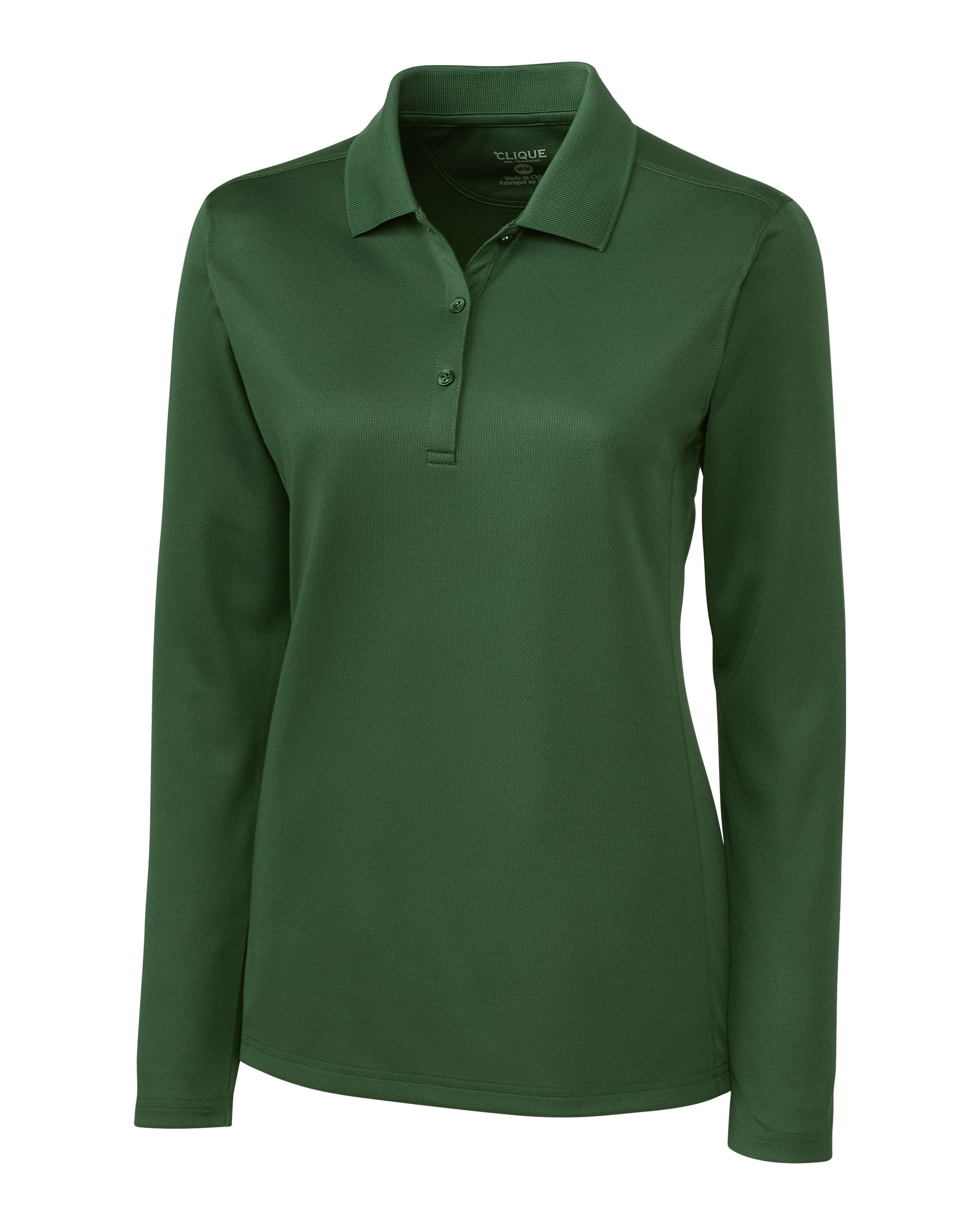 

Рубашка поло Clique L/S Ice Lady Pique, цвет bottle green