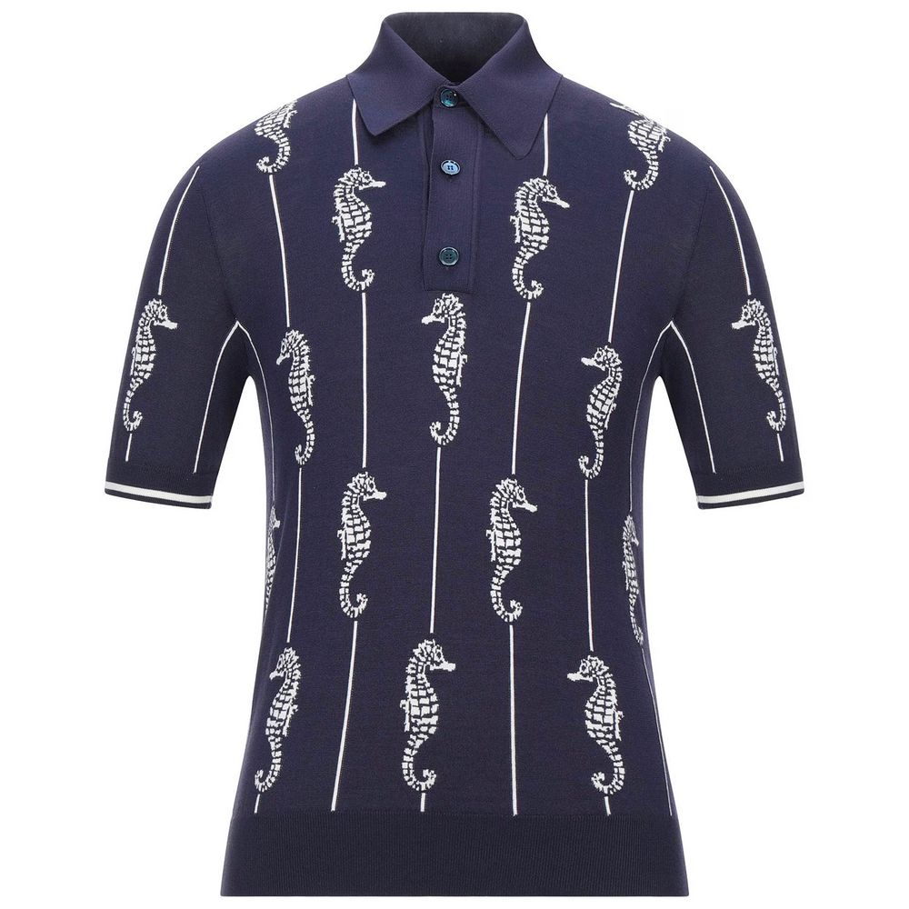 

Рубашка поло Silken Charm Blue Dolce & Gabbana, синий