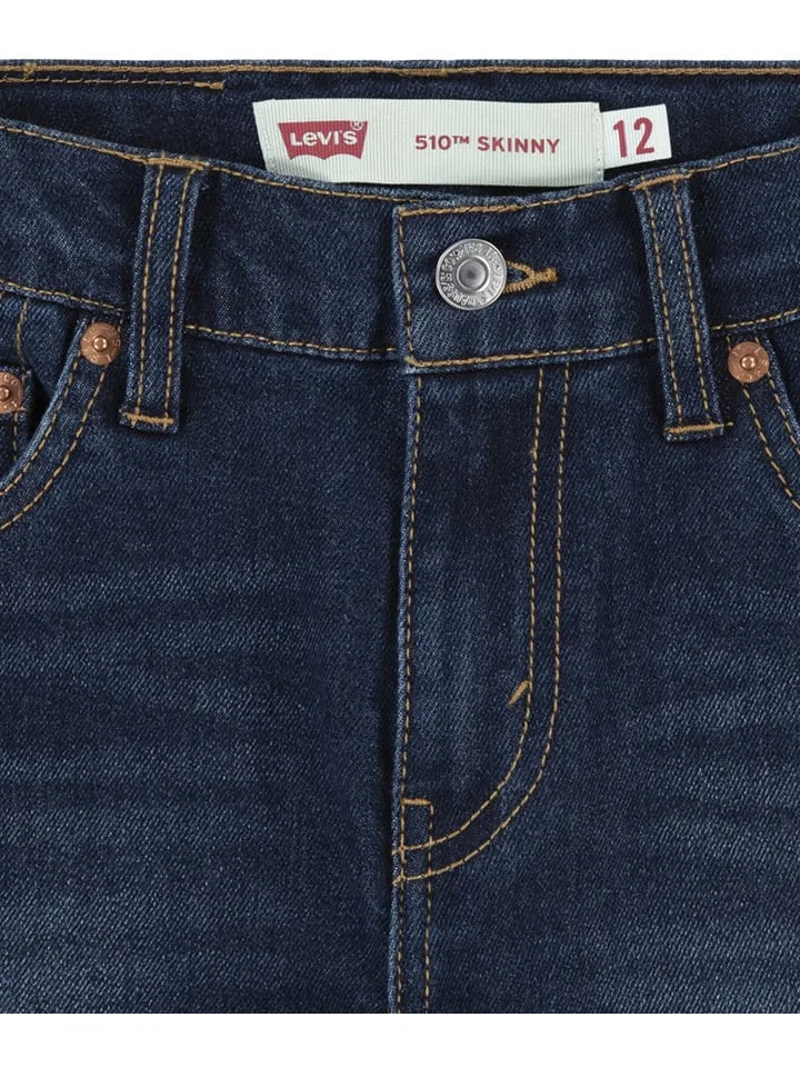Джинсы skinny fit из переработанного полиэстера Levi's Kids, темно-синий — фото 3