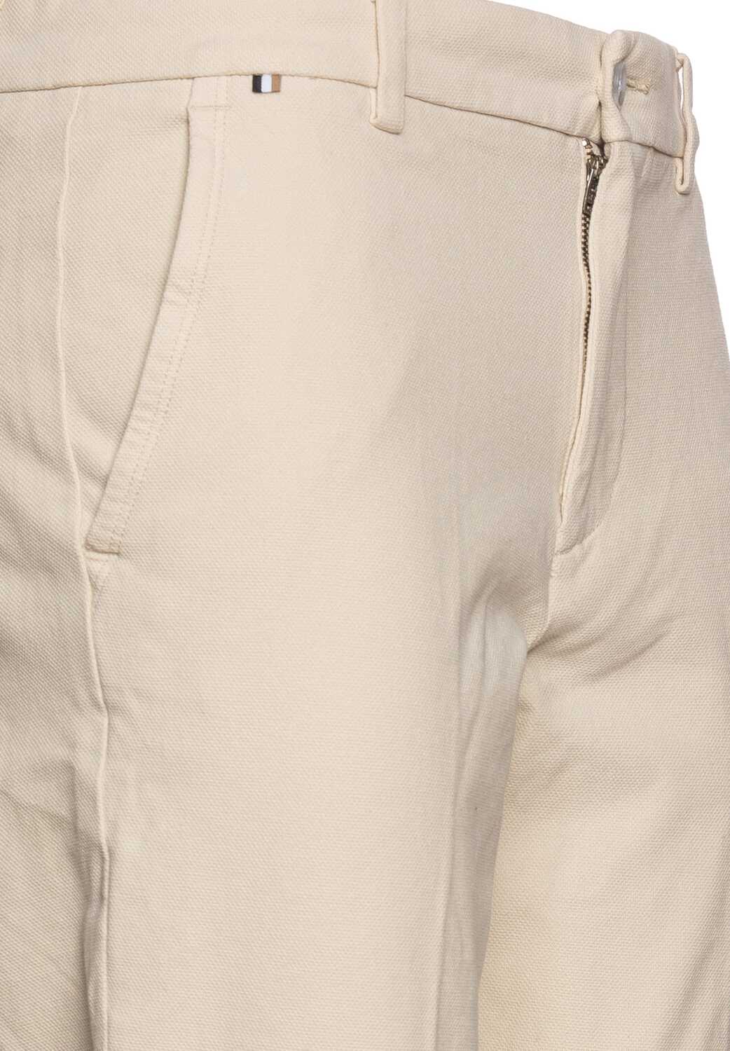 BOSS Узкие брюки-чиносы 'H-Kaiton1' в цвете Off White — фото 3