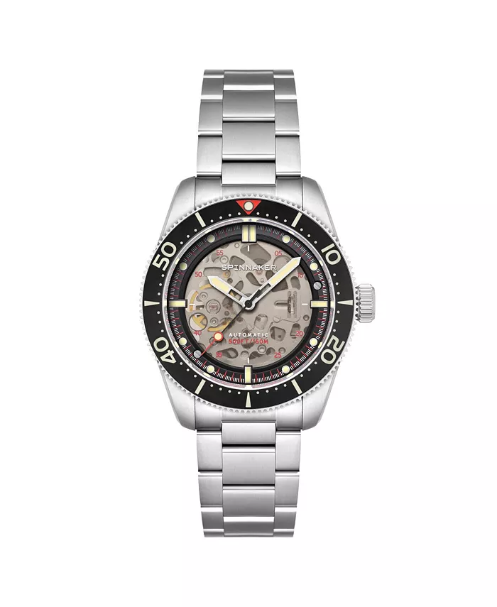 

Мужские часы Croft 42 Skeleton Automatic с браслетом из цельной нержавеющей стали, 42 мм Spinnaker