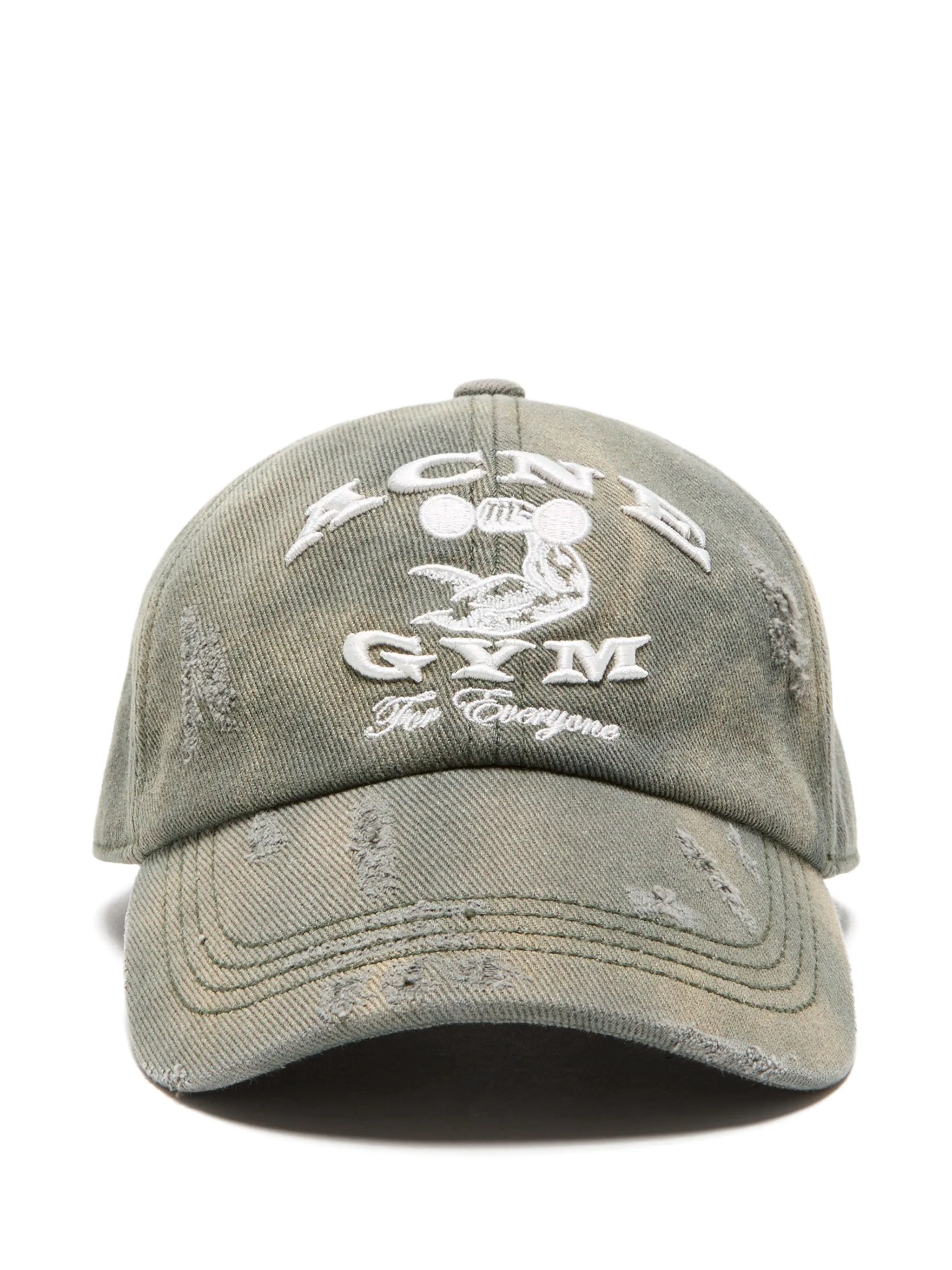 

Бейсболка с эффектом потертости Acne Studios, серый