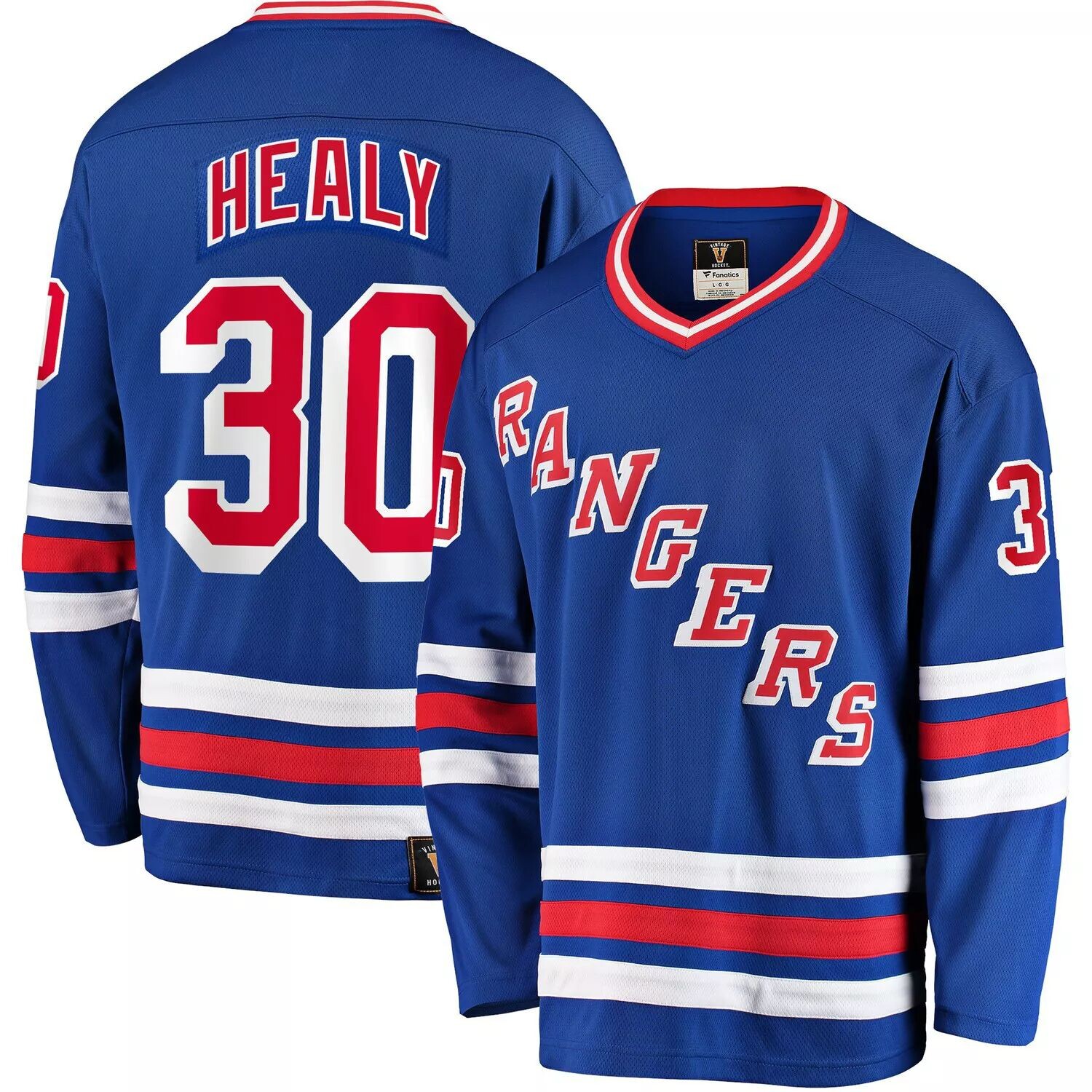 

Мужская футболка с логотипом Glenn Healy Blue New York Rangers Premier отколовшегося игрока пенсионера Fanatics