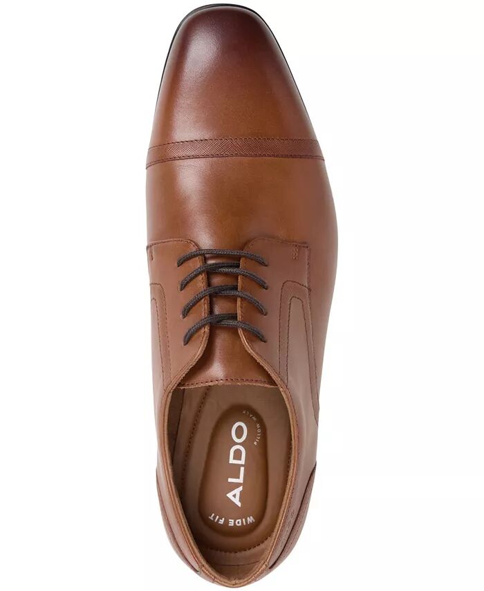 Мужские кожаные туфли-дерби Luigi на шнуровке ALDO, коричневый/бежевый — фото 2