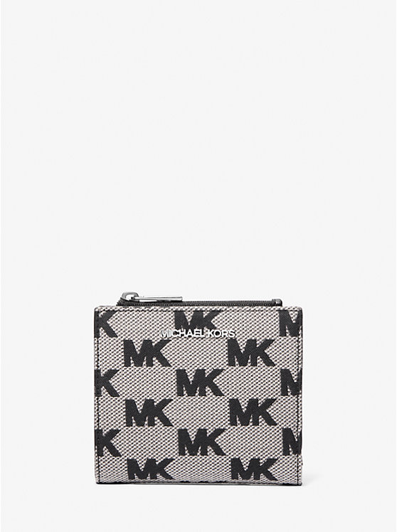

Кошелек из жаккарда с логотипом Cooper Michael Kors, черный